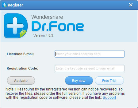 dr fone licensed email and registration code free